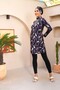 Digital Printed Tights Closed Hijab Swimsuit 3721 - 2