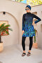 Digital Printed Tights Closed Hijab Swimsuit 3765 - 2