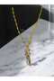 Gold Color Plated Elegant Dance of Love Figured Pendant 316L Steel