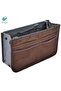 Internal bag organizer to save space, available in brown color