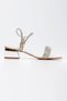 Giselle White Heeled Sandals
