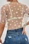 A Quality Daisy Crop Sheer Blouse - Sexi Tulle Crop, Imported Fabric - 5