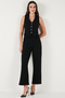 Regular Fit High-Waist Wide-Leg V-Neck Vest Set TAKIM 5866199 - 2