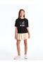 Crew Neck Printed Short Sleeve Girls Crop T-Shirt (S4) - 2