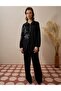 Embroidery Appliqué Rayon Double Set Black - 6