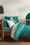 Marty 100% Cotton Baby Duvet Cover Set Green