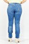 Women Straight Fit Washed Stretchable Jeans, Blue - 2