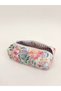 Lilac Pink Floral Single Eyed Pen Holder Washable Zippered School Pencil Case Pink Pen Holder - 4