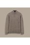 İnterview Sarar Zippered Half Turtleneck Knitted Pattern Dark Beige Knitwear Sweater