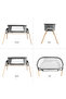 3 - IN - 1 Baby Rocker Bassinet / Infant Crib w / Mosquito net - Grey - 3