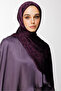 Marrakech Pattern Double Sided Shawl Purple-Black - 3