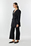 Black Jacket with Contrast Stitching - 3