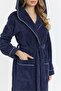 Triga Hooded Women's Bathrobe 100% Cotton - 5