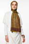 Henna Pattern Double Sided Shawl Bitter Brown-Mustard - 3