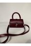 Bordo Gold Detailled Magnetic Closure Hand Shoulder and Crossbody Women's Bag