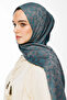 Marrakech Pattern Reversible Shawl Dark Grey-Emerald - 3