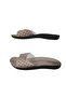 Ge069-10 Women's Cream-Black Thin Sole Daily Walking Slippers - 5