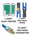 الجيل الجديد من كماشة العقص Ez RJ45 كماشة شبكة RJ45 + جهاز اختبار الكابلات + 50 قطعة مقبس الجيل الجديد