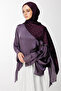 Marrakech Pattern Double Sided Shawl Purple-Black - 2