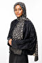 Marrakech Pattern Double-Sided Shawl Black-Beige