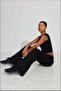 Women's Black Wide Leg Sweatpants Mg2279 - 7