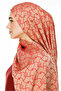 Marrakech Pattern Double Sided Shawl Mink-Red - 2