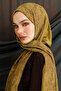 Sahra Pattern Double-Sided Shawl Bitter Brown-Mustard - 3