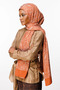 Velora Pattern Double-Sided Shawl Cinnamon-Beige - 2