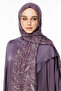Velora Pattern Double Sided Shawl Purple-Grey - 3