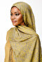 Henna Pattern Double Sided Shawl Dark Grey-Mustard - 3