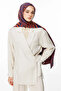 Riad Pattern Double-Sided Shawl Navy Blue-Onion Shell - 2