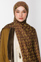 Marrakech Pattern Reversible Shawl Bitter Brown-Salmon - 3