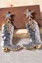 Cowboy Dangle Double Color Earrings - 5