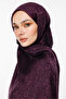 Nora Pattern Double Sided Shawl Purple-Black - 4