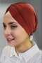 Women's Luxury Sandy Fabric Tied Pleated Hijab Bonnet - 3