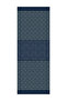 Nora Pattern Double Sided Shawl Navy Blue-Water Green - 4