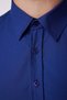Slim Fit Long Sleeve Cotton Easy Iron Men's Navy Blue Shirt - 4