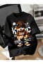 Young Adult Oversize Cut Loose Comfortable Cut Printed Teddy Bear Tshirt