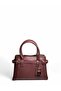 Women's Burgundy Cherry Red Mini Lockable Cross Strap Hand and Shoulder Bag Flora