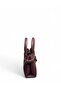 Women's Burgundy Cherry Red Mini Lockable Cross Strap Hand and Shoulder Bag Flora - 3