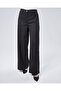 Elastic Trousers with Palazzo Waist - 3