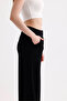 Women's Lycra Double Pocket Elastic Waist Velcro Closure Loose Cut Black Palazzo Pants - Vs4000 - 6