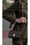 Clamshell Magnet Closure Shiny Faux Leather Cross Shoulder Strap Mini Size Hand and Shoulder Bag - 6