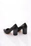 Women's Pointed Toe Heeled Shoes with Iron Accessories Black 212962621 - 3