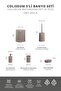 Coliseum Mink 5-Piece Bathroom Set with Internal Bucket and Pedal - 6