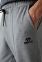 Gray Melange Cotton Soft Textured Comfort Fit Embroidered Men's Jogger - 82123 - 2