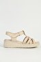 Beige Women's Leather Heeled Shoes Pc-54787 - 2
