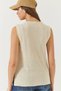 Women's Ecru V-Neck Knitwear Sweater with Slit Detail 60261444 - 7