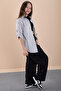 Gray Girls' Cropped Stone-Embellished Shirt and Trousers 3-Piece Set 20469 - 6