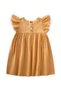 Organic Embroidered Muslin Girl's Dress 2-10 Years Pastel Yellow - 3